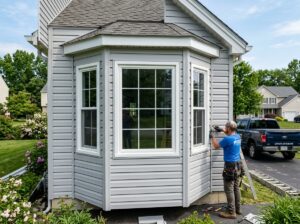 siding around bay window